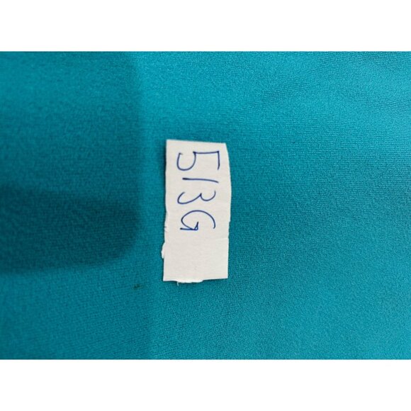 Vintage Sleeveless Turquoise Dress Rhinestone Collar Back Zipper Closure - Picture 6 of 7